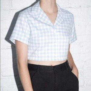Brandy Melville cropped button up shirt
